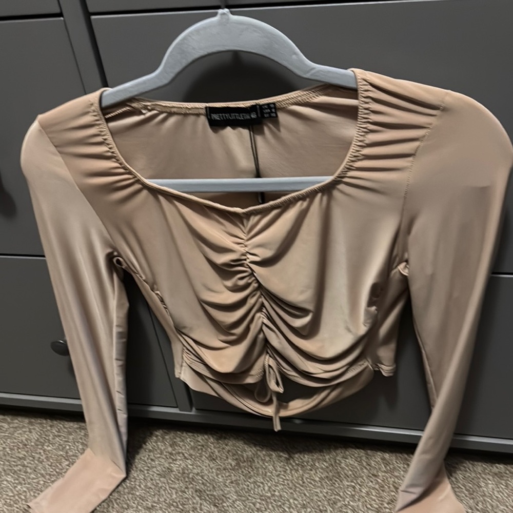 Neutral Beige Long Sleeve Top by PrettyLittleThing - Picture 3 of 4